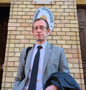 Steven Allen, Validity's Co-Executive Director before the Metropolitan Court, Budapest, Hungary